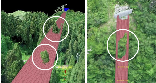 三次元データによる支障木の可視化